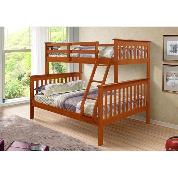 Pivot Direct Pivot Direct PD-122-3E Donco Kids Mission Bunkbed with Slat-Kits Mattress Ready -Twin - Full-Color- Espresso PD_122_3E